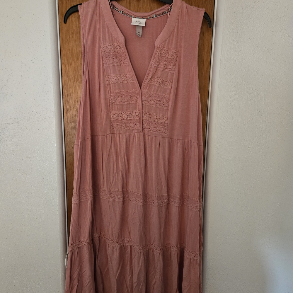 Women's Pink Sleeveless Dress